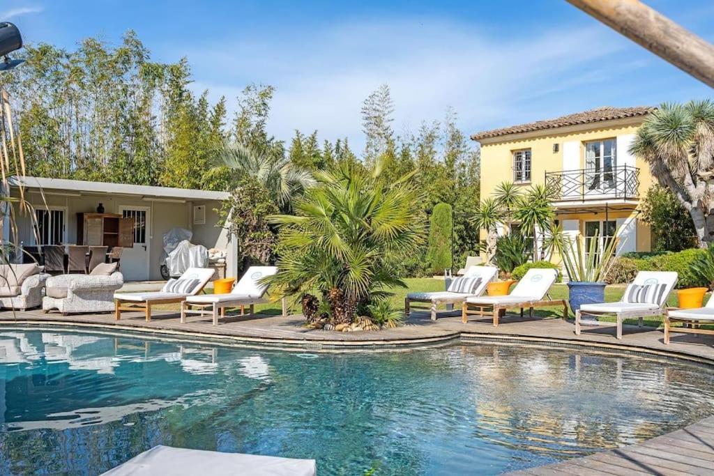 Grande Villa St-Tropez Area Avec Piscine Chauffee Gassin Extérieur photo